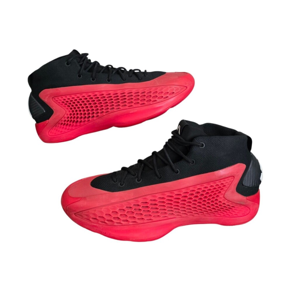 Adidas AE 1 Georgia Bulldogs Basketball Shoes Mens 9.5 Red Athletic Sneakers
